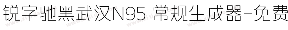 锐字驰黑武汉N95 常规生成器字体转换